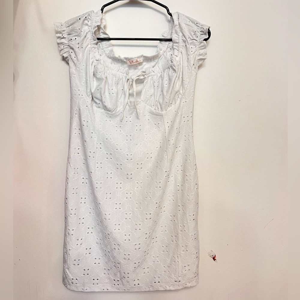 White mini dress